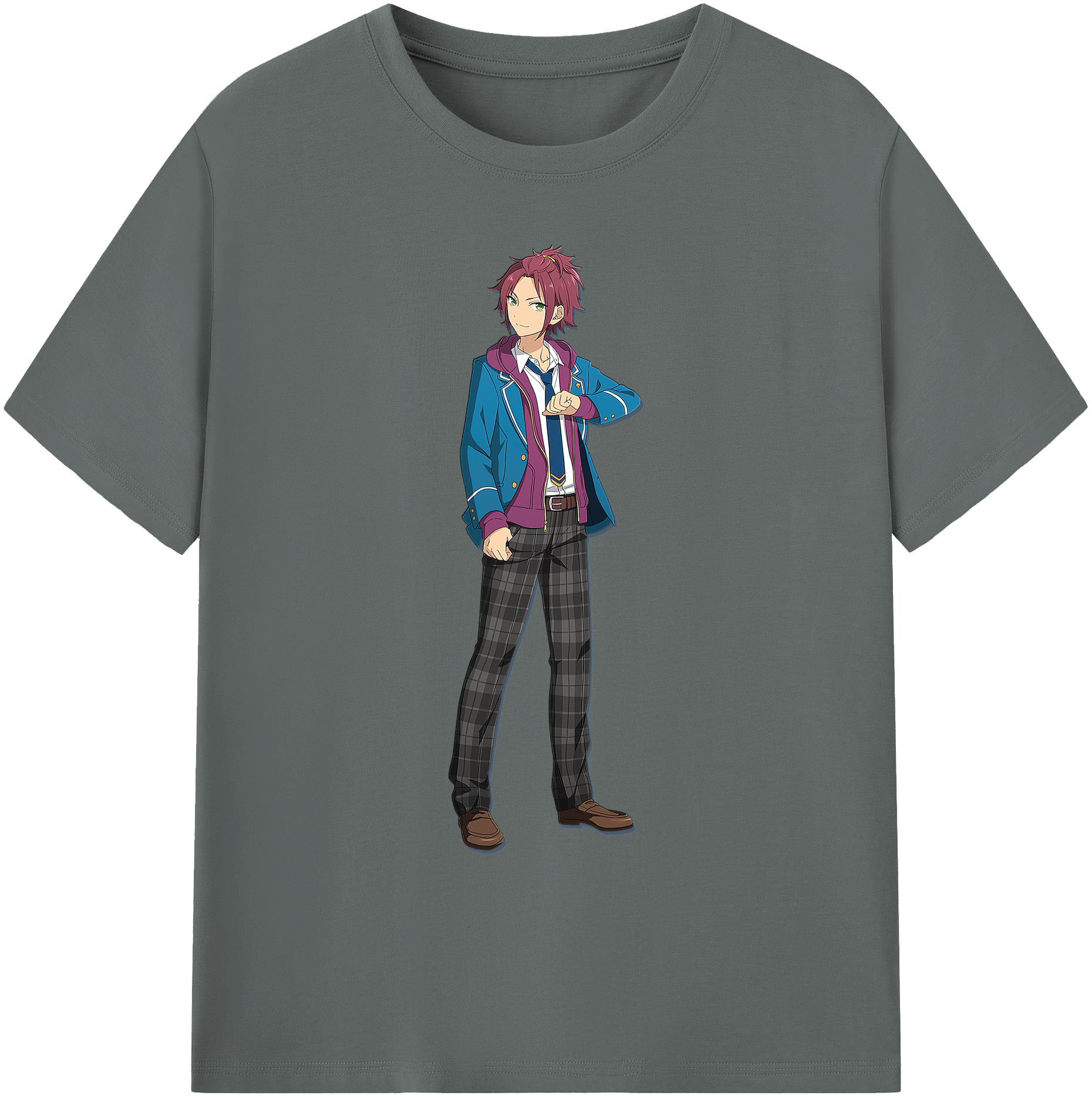 （画像用） あんさんぶるスターズ! Ensemble Stars 綿100％ メンズ半袖Tシャツ｜肌触りやわらか＆通気性
